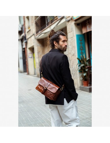 Bronkey borsa Paris in pelle (Cognac)