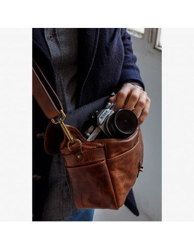 Bronkey borsa Paris in pelle (Cognac)