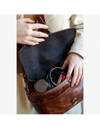 Bronkey borsa Paris in pelle (Cognac)