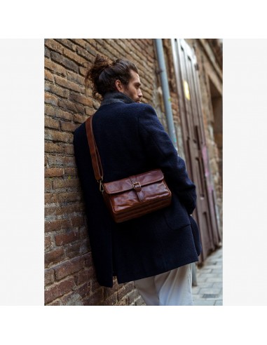 Bronkey borsa Paris in pelle (Cognac)