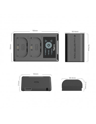 SmallRig 3821 kit caricabatterie e...