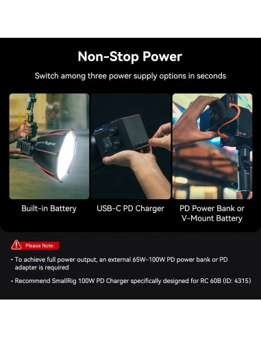 SmallRig 4376 Luce video LED COB RC...