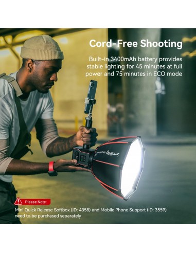 SmallRig 4376 Luce video LED COB RC...