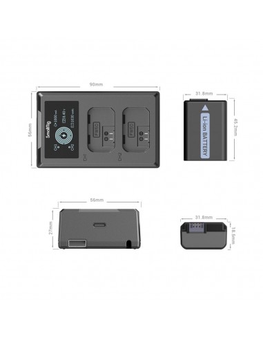 SmallRig 3818 kit caricabatterie e...