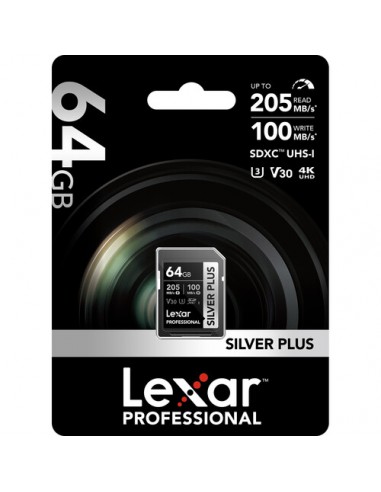 Lexar SDXC Silver Plus 64GB UHS-I V30