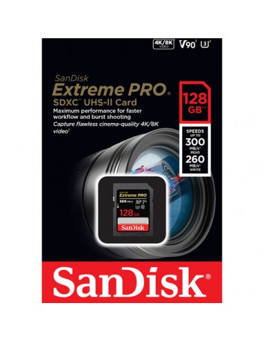 SanDisk Extreme Pro SDXC 128 GB V90...