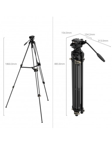 SmallRig 4686 Kit treppiede con testa...