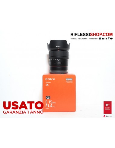 Sony E 15mm f/1.4 G (SEL15F14G) - USATO | Riflessishop.com