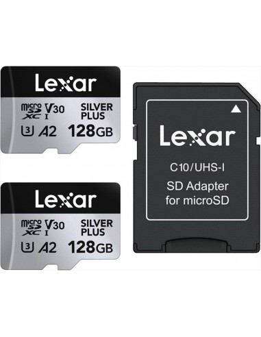 Lexar Micro SD SDXC Silver Plus 128GB...