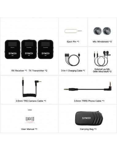 Synco G2 (A2) Microfono Lavalier... Synco G2 (A2) Microfono Lavalier...
