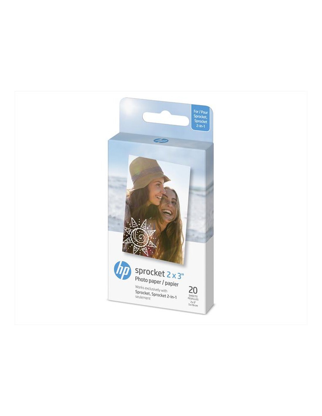 HP Carta fotografica autoadesiva per Sprocket 2x3 (20 fogli) 