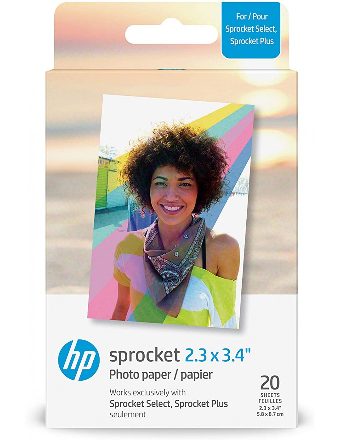 HP Carta fotografica autoadesiva per Sprocket Select 2,3x3,4 (20 fogli)