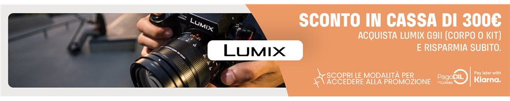 Sconto in cassa 300 € su Lumix G9II (08/04 - 05/05) | Riflessishop.com
