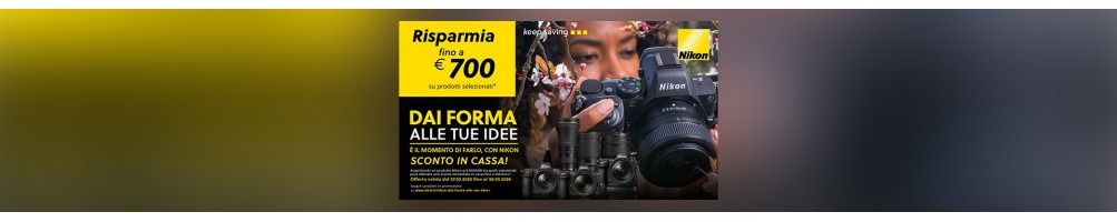 Nikon sconto in cassa 'Dai forma alle tue idee' (27/02 - 30/03) | Riflessishop.com