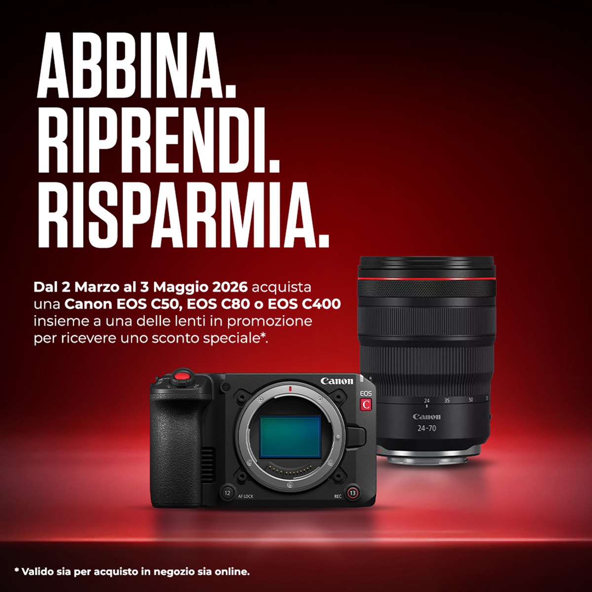 (29/03) Canon raddoppia sconto ottica