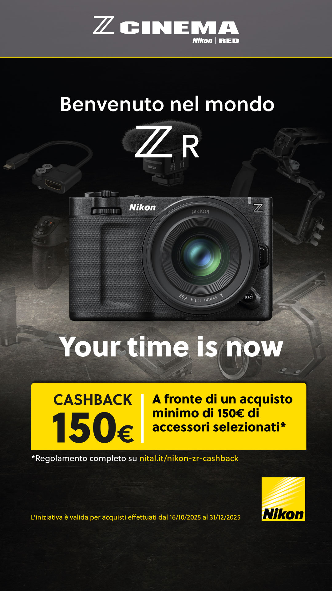 (31/12) Nikon ZR Cashback Promo Lancio